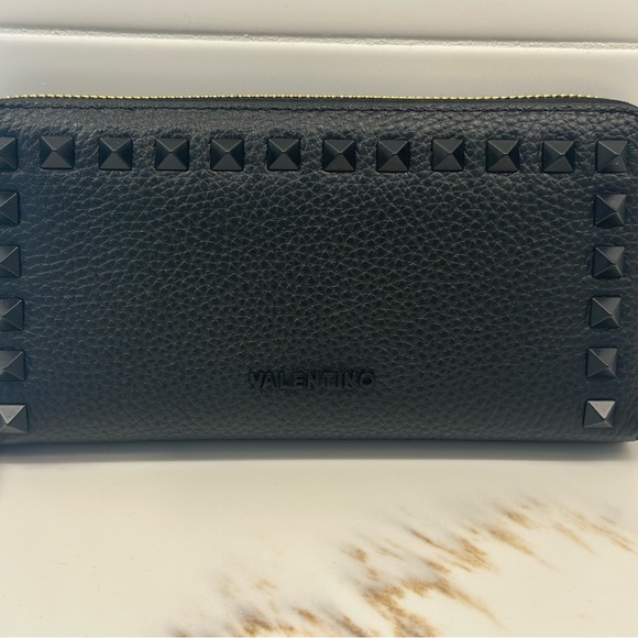 Valentino By Mario Valentino Black Wallet with Studs - Picture 9 of 10